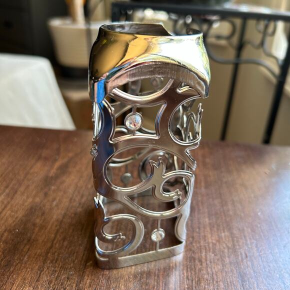 Bath & Body Works Metal Foam Hand Soap Lotion Cover silver rhinestone - Picture 7 of 7